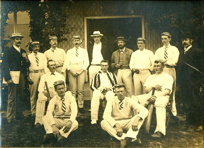 A Linton Park XI in the 1890s, in the quartered caps and striped ties of the day.