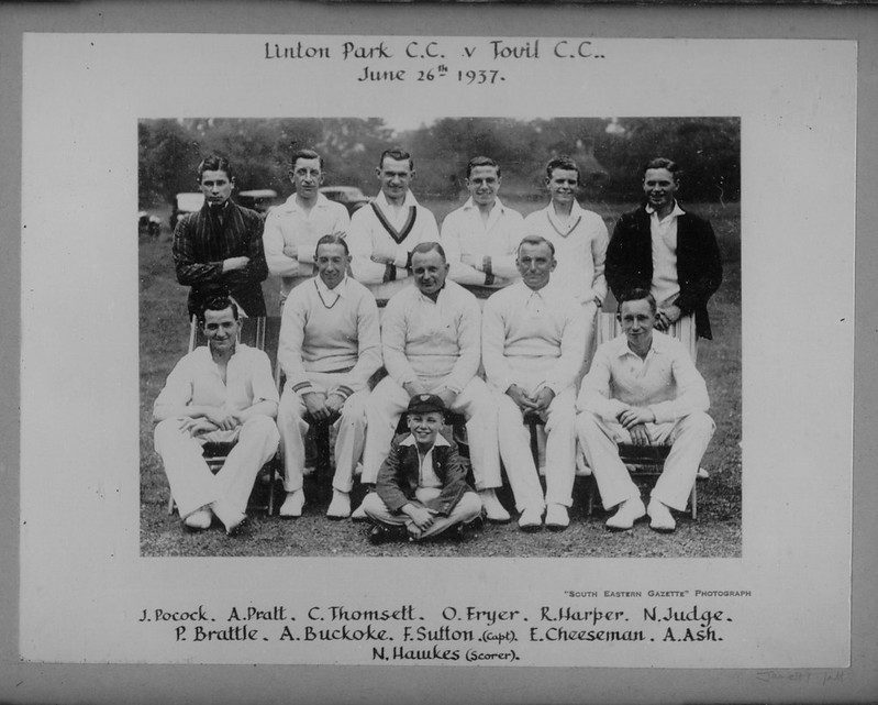 150 years on: Linton Park v Tovil CC, 26 June 1937 โ F. Sutton's side.