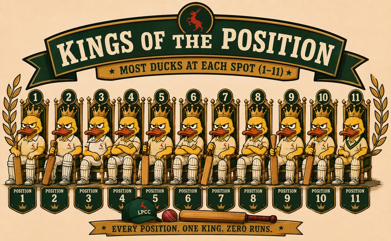 Kings of the Position — Most Ducks at Each Spot (1–11)